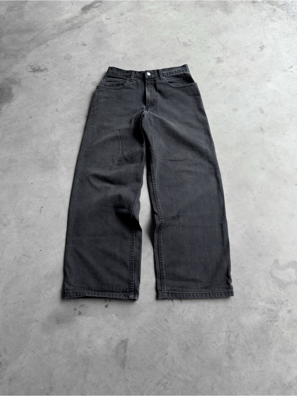 Vintage 90s Baggy Wide Leg Faded Black Gap Jeans - 30x29